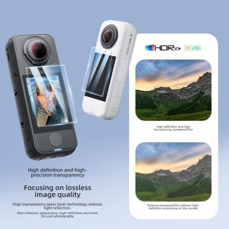 Camera Lens Guard Shatterproof Film With AntiFingerprint Coating Easy Apply for X4 Air Sports Recorders