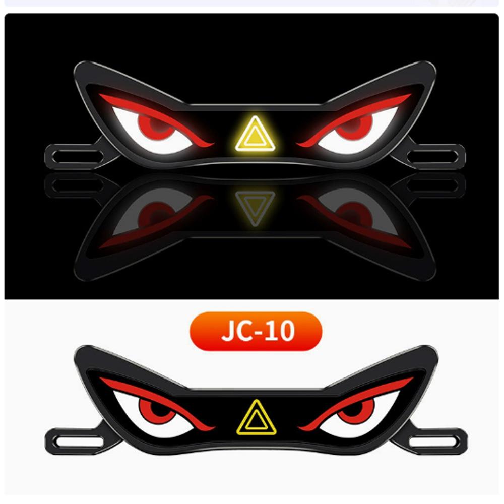 12V LED Lamp Demon Eye LED License Plate Light Waterproof Bright Motorcycle Warning Eye Lamp Warning Light Dynamic Flashing Lamp JC-10 чёрный