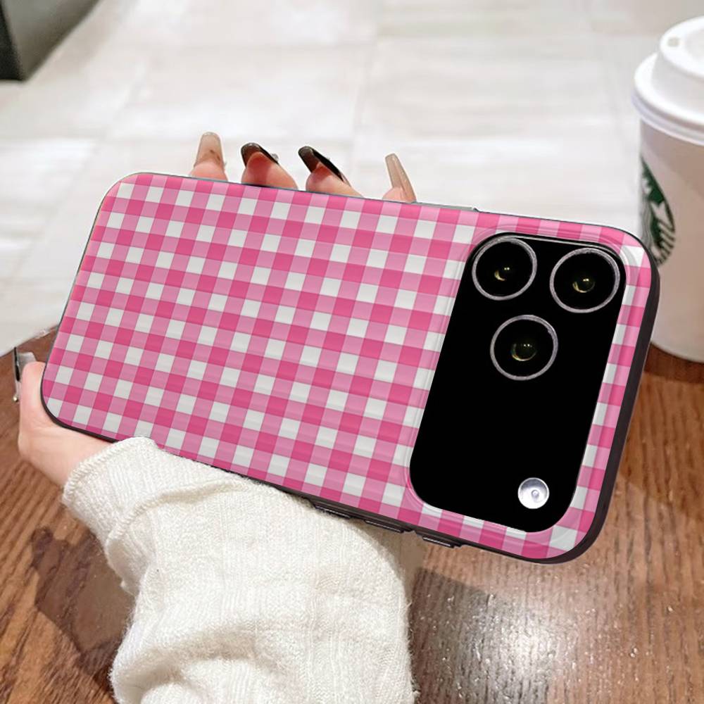Simple Chic Lattice Pattern Corrugated Pattern For IPhone 17 16 15 14 13 12 11 16 Pro Max Plus Pro Non-slip Phone Cover