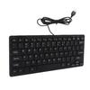 78 Keys Ultra Thin Mini USB Wired Keyboard for Desktop Computer Laptop PC (Black)