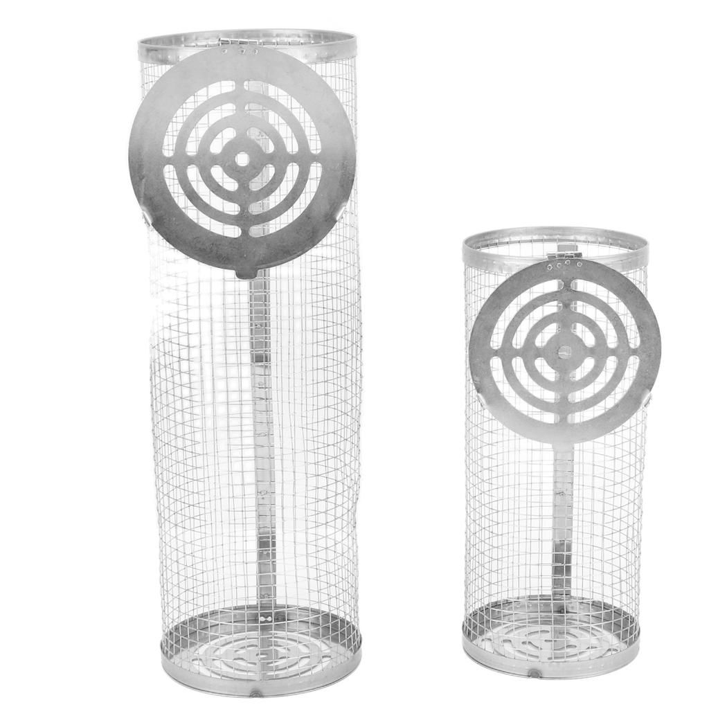 2PCS BBQ Net Tube Stainless Steel Barbecue Grill Basket Rolling Barbecue Cage for Vegetable Seafood