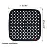 Reusable Silicone Airs Fryer Liners with Airs Fryer Magnetic Cheat Sheet, Easy Clean Airs Fryer Accessories, Non Stick (Square 8.5")
