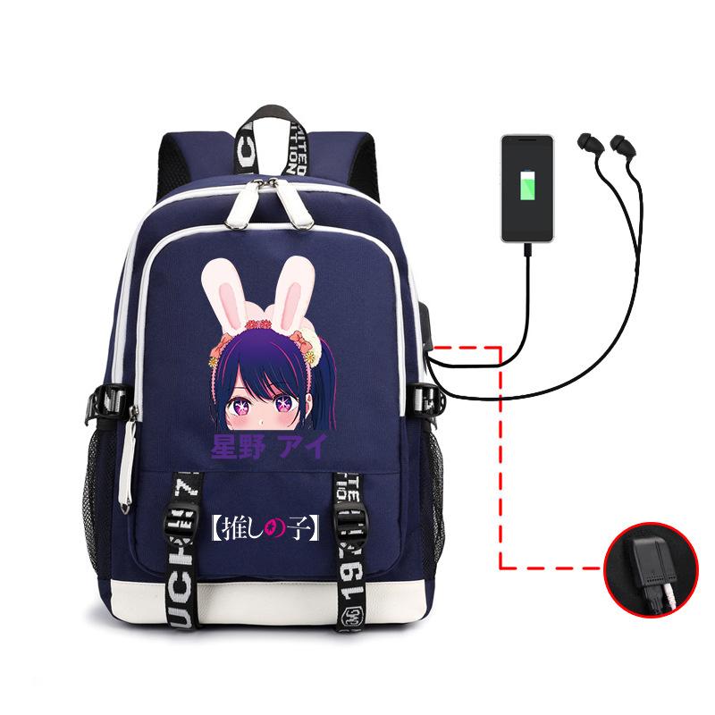 Animation Peripheral Schoolbag Usb Multi-Function Large-Capacity Computer Bag Outdoor Travel Backpack