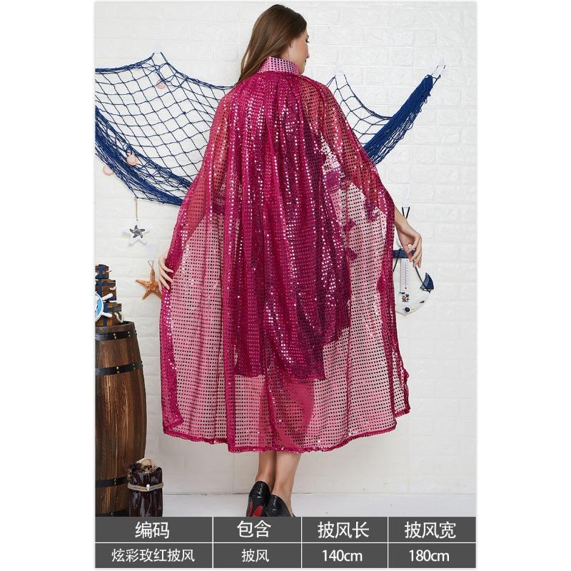 

Хэллоуин Рождество взрослый тонкий сетчатый плащ красочный плащ бронзирование приморский солнцезащитный плащ шаль сетка