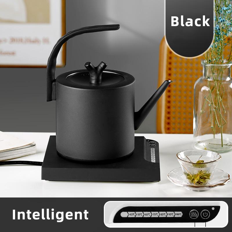 

Электрический чайник объемом 1,0 л, ручной кофейник, бытовой интеллектуальный контроль температуры, чайник с длинным горлышком, автоматический термопот 220 В AU чёрный