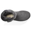 UGG Mini Bailey Button Bling Mid Tops Fleece Lined Gray Women's Sneakers 1016554-GREY