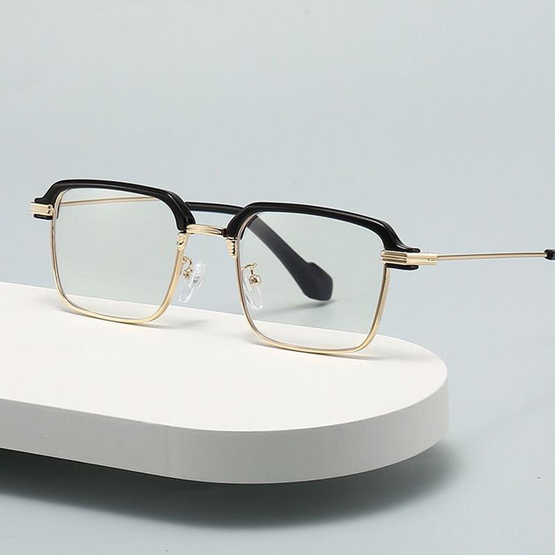 Classic personalized black eyebrow anti-blue reading glasses retro square reading glasses middle-aged and elderly reading glasses