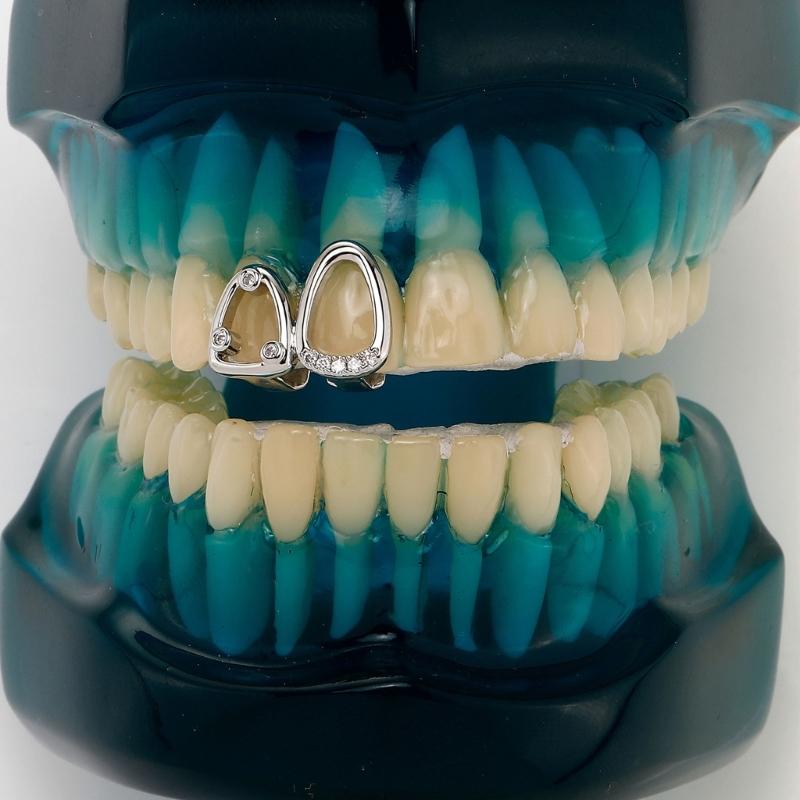 Fashion Dental Jewelry Featuring Zirconia In Hip Hop Designs For Trendy Event