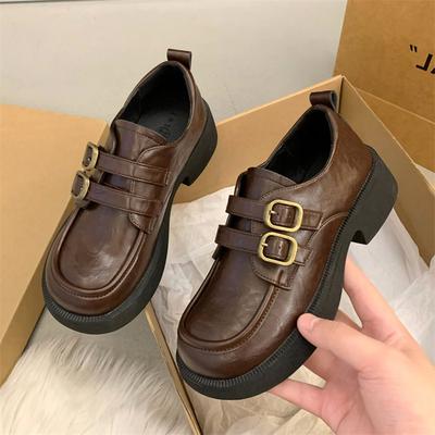 Fashion 2024 Hot Sell College Style Lolita Shoes Women Double Buckle Mary Jane Shoes Women Fashion Retro Thick Bottom Casual Loafers Y2K