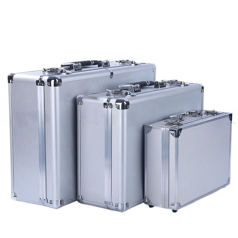 Handheld Tool Box with Lock Portable Aluminum Carry Case Password Safety Equipment Instrument Storage Travel