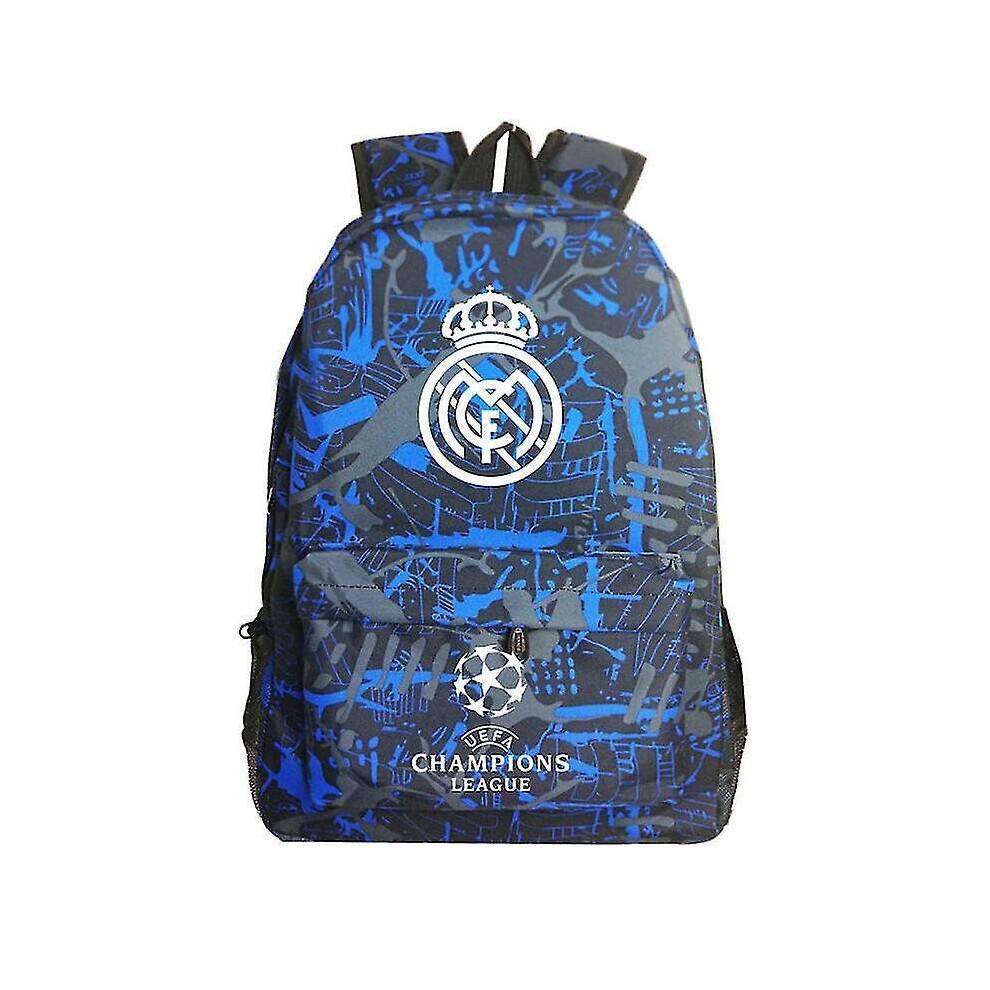 Graffiti Real Madrid UEFA Champions League Sac à bandoulière Sac à dos pour fan Sac d'école pour étudiant Sac de rangement