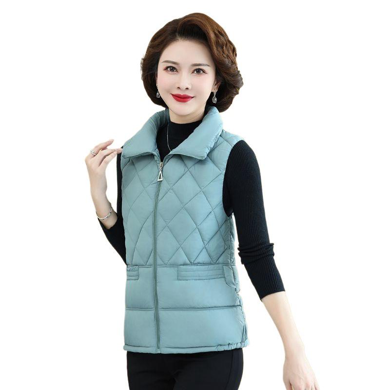 Women's Plus Size Cotton Vest - Autumn/Winter Shoulder Cape for Middle-Aged & Elderly