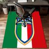 Italian Football Crest Printed Office Carpet Chair Cushion  Entryway Rug, Rugs for Living Room, Bedroom Christmas gifts