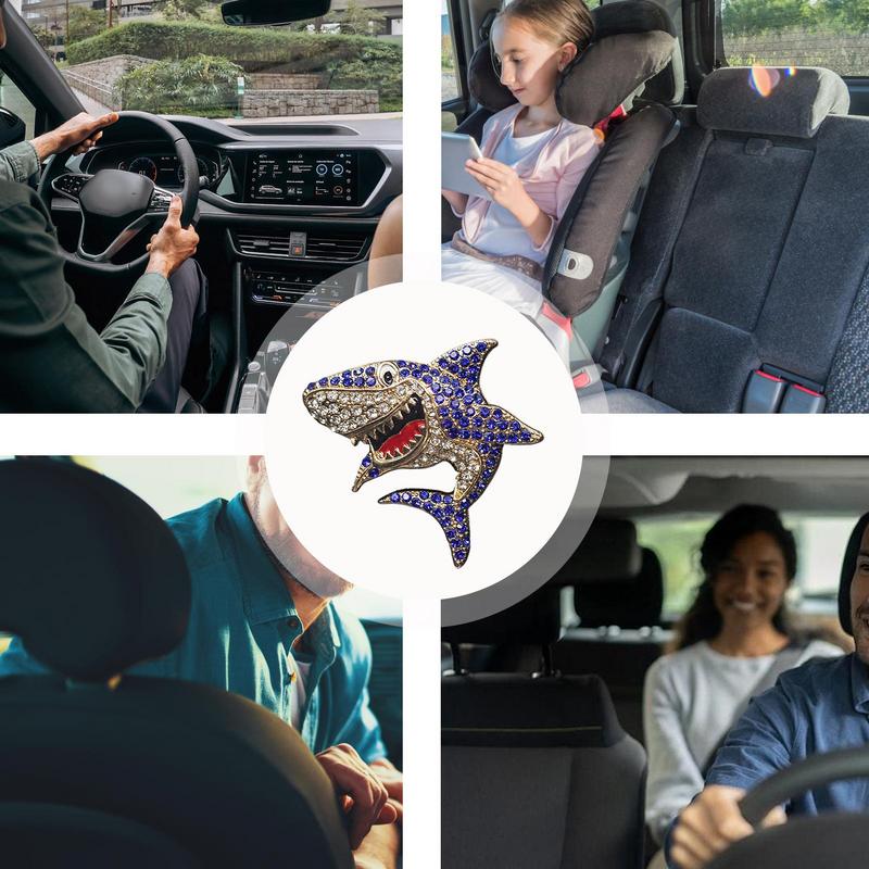 Car Diffuser Vent Clip Sparkly Bling Rhinestone Shark Car Air Vent Freshener Perfume Clip Shark Car Air Vent Freshener Perfume