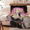Sofa Blankets for Winter Anime D-Demons Slayer Warm Knee Bed Fleece Camping Fluffy Soft Blankets Microfiber Bedding King Size