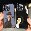 Funny Cartoon Goose Game Plating Phone Case For Xiaomi Poco X5 X6 X7 X8 Pro Max F8 Ultra F7 M8 M7 M5S Redmi 15C 15 14C 13C 13 X3