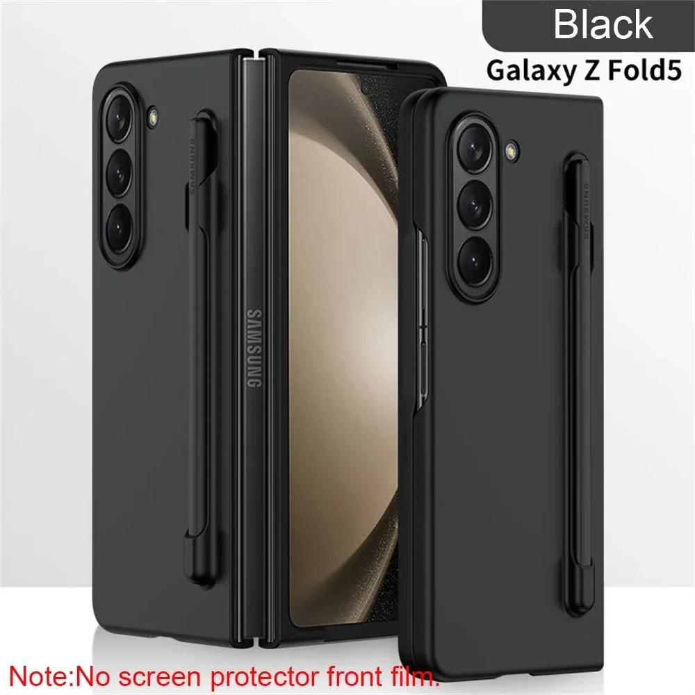 Ultra Thin Phone Case for Samsung Galaxy Z Fold 7 6 5 4 3 with Stylus Pen Slot Stand Plastic Fold Shockproof Protect Hard Cover