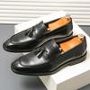 Fashion New Luxury Designer Men's Black Brown Tassels Wedding Forma Dress Shoes Male Slip On Loafers Zapatos Hombre