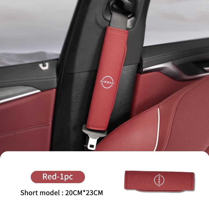 Car Perforated Seat Safety Belt Shoulder Strap Protection Pad For Nissan Qashqai Juke Sentra Altima Versa Maxima Almera Rogue