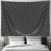 Trippy Tunnel Wall Tapestry Psychedelic Room Decor Hippie Festival Backdrop Black White Art Home Aesthetic Vaporwave Vision