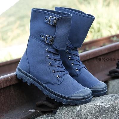 Móda 2025 Klasické pánské pouštní boty Plátěné Nové pánské pracovní bezpečnostní boty Vysoké Outdoorové pánské kotníkové boty Módní Botas Masculino