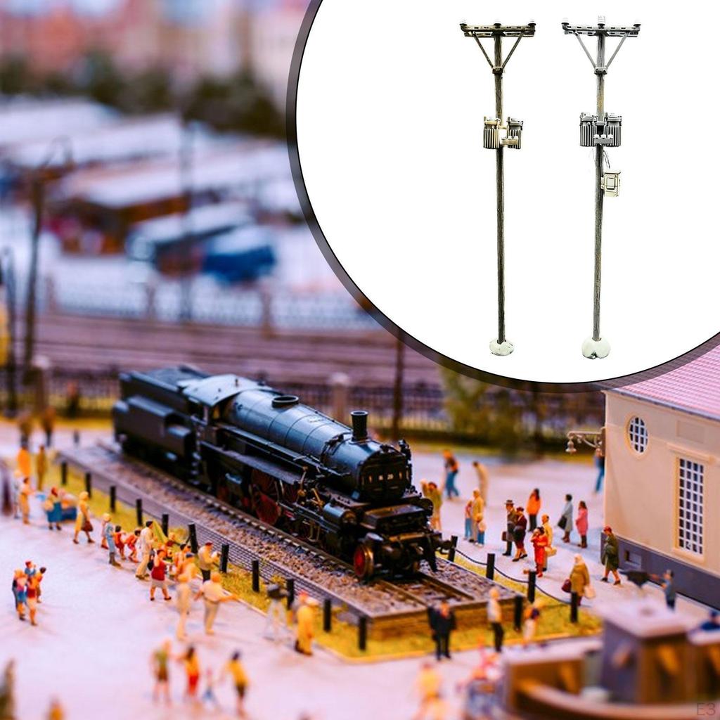 Miniature Utility Pole Model Decorative 1:64 Layout Display Prop for Roadside Parts