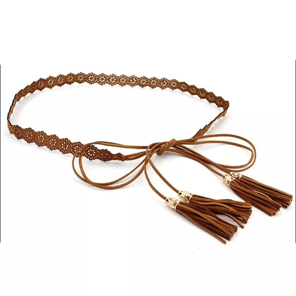Waist Rope Hollow Belt Ethnic Style Women Waist Chain Fashion Braided Tassel Belt