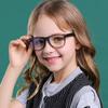 Square Anti Blue Light Glasses Kids TR90 Boys Girls Optic Flexible Prescription Eyeglasses Custom Myopic Hyperopic Glasses