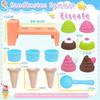 Eisständer Ice Cream Sand Toy Set, Kids Beach Toys for Ages 3+, Outdoor Role Play with Shovel, Cones & Cake Molds