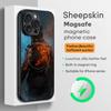 Akuma Street Fighte Hot Game Phone Case For iPhone 17 16 15 14 13 12 11 Plus Pro Max  High-end Luxury Magsafe Sheepskin
