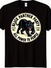 1966 California Oakland Black Panther Party Retro Graphic T-Shirt - Bold Vintage Design Featuring The Black Panther Motif And Slogan