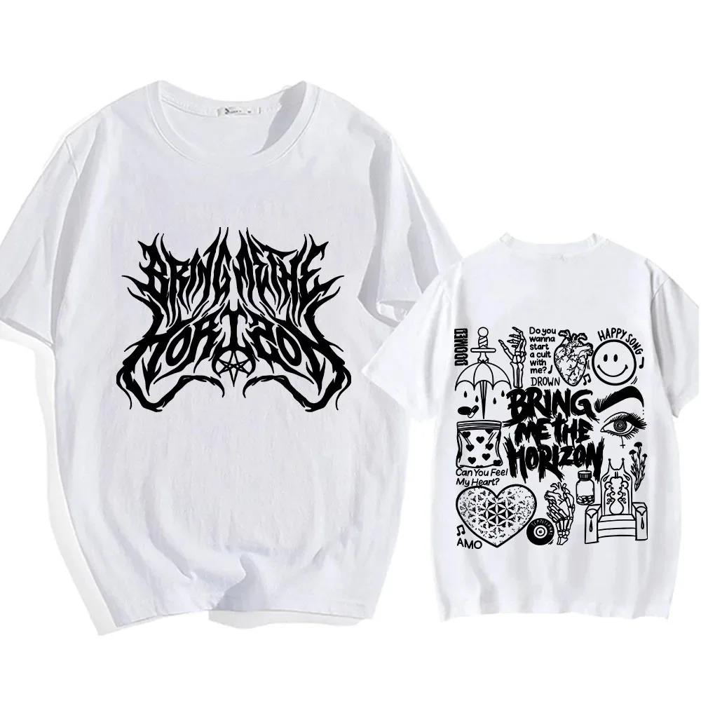 Hot Sale BMTH Bring Me The Horizon T-shirt Men Women Summer New Tee Comic Cotton Graphic Printing Round Neck Ropa Mujer Loose Casual Oversized Top