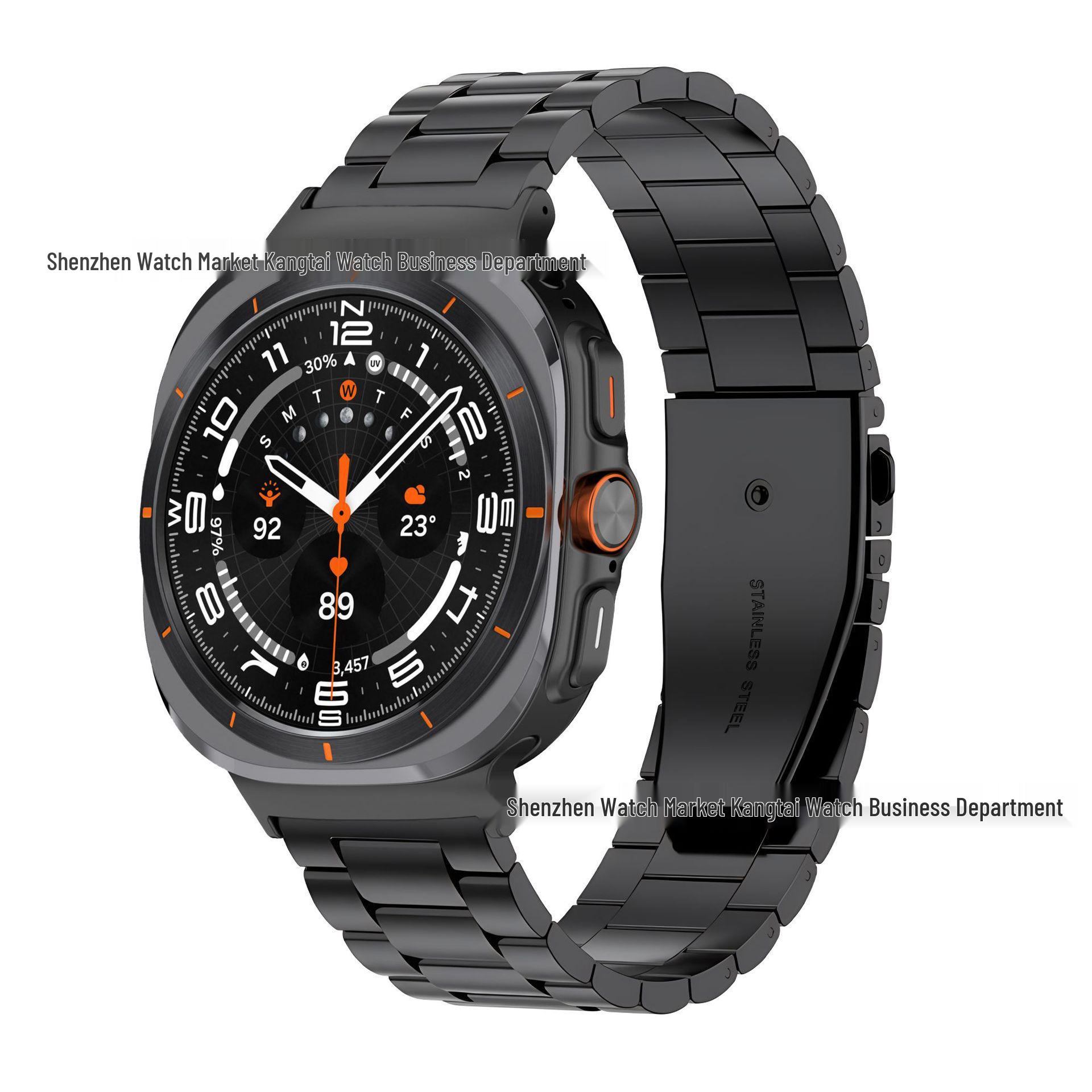 

Браслет из нержавеющей стали с тремя бусинами для Samsung Galaxy Watch7 Ultra Ultra 47mm