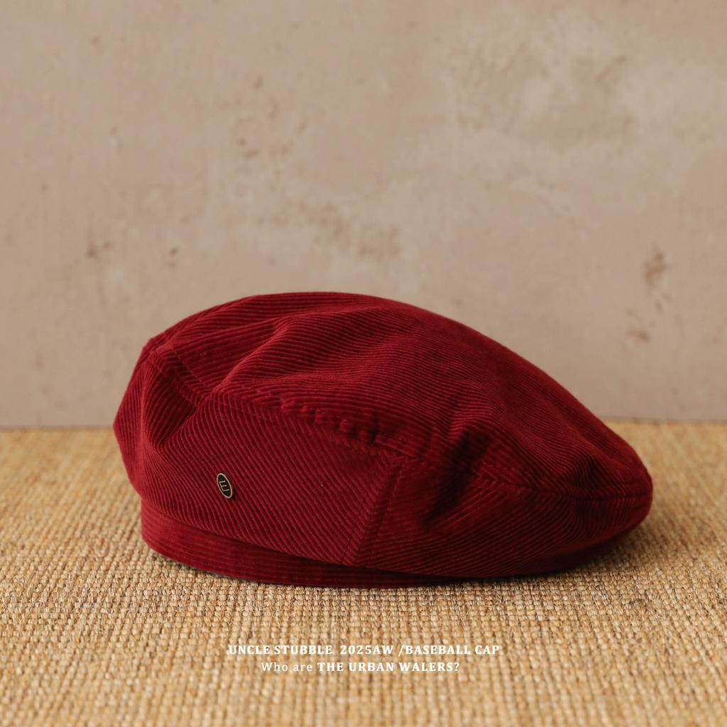 Autumn and Winter Corduroy Beret Women's Korean Retro All Match Face Showing Little Painter Hat Literary and Artistic Temperament Beret Hat