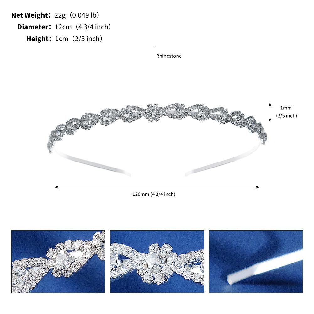 Vintage Teardrop Hollow Rhinestone Headband Simple Versatile Girly Temperament Hair Accessory