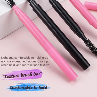 Přenosný oboustranný kartáček na obočí spirálový kartáček kartáček na oční linky s krytem štětec na make-up nástroj na make-up pro prodlužování obočí