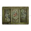 Floral Grunge Triptych Print Cheriesart Metal Plaque Poster Rusty Print Living Room Create Party Tin Sign Poster