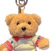 6 Inch Plush Bear Keychain Cartoon Bear Bag Charm Cute Stuffed Animal Keyring for Backpack Handbag Keys Hanging Accessories