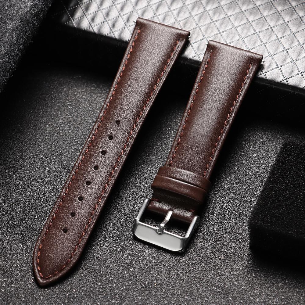 Genuine Calfskin Leather Watch Strap Pin Buckle Quick Release Business Watchband 12mm 14mm 16mm 18mm 20mm 22mm Wristwatch Band