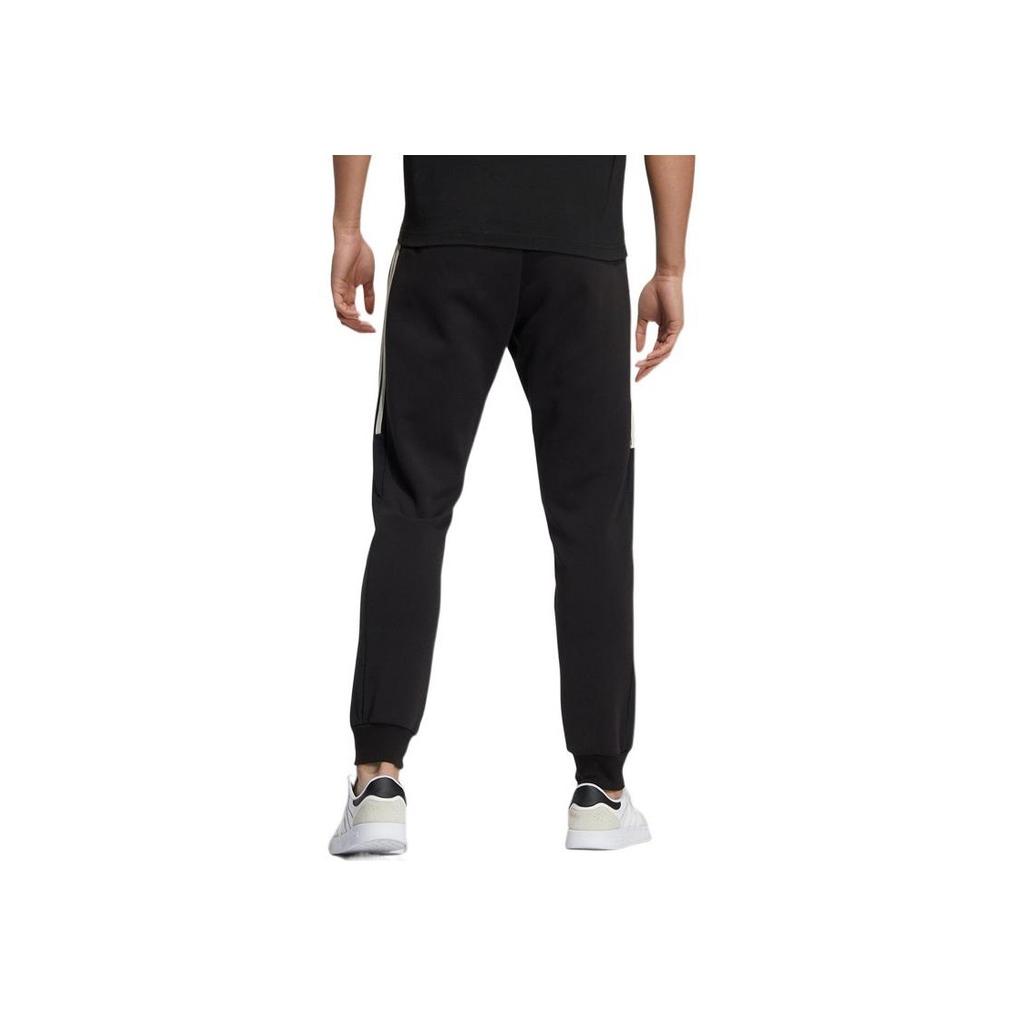 Adidas Neo Side Stripe Solid Track Pants Men Bottoms Black HC9679