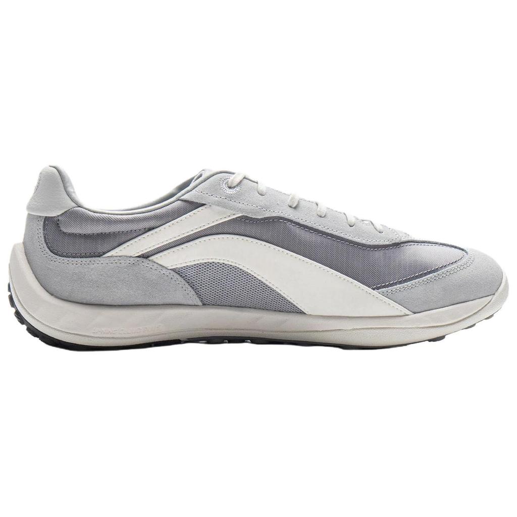 Li-Ning Heart Flow Fashion Comfortable Versatile Shock Absorption Rebound Low-Top Casual Shoes Unisex Casual Shoes Gray White AGLV096-3