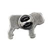 Bulldog, English Bulldog, British Bulldog I  - Silver-plated dog brooch, elegant pin, jacket lapel decoration by Art-Dog brand