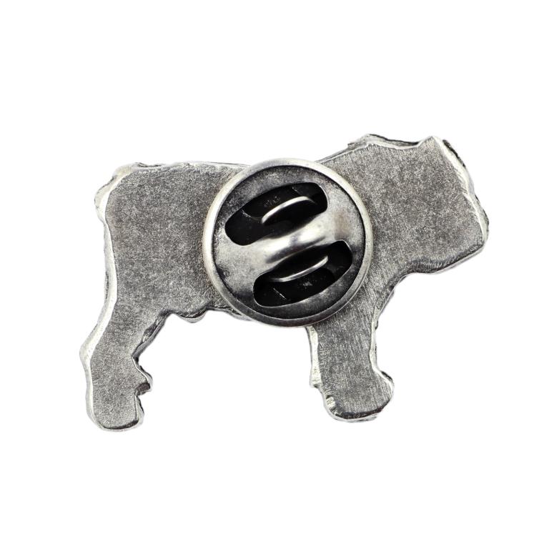Bulldog, English Bulldog, British Bulldog I  - Silver-plated dog brooch, elegant pin, jacket lapel decoration by Art-Dog brand