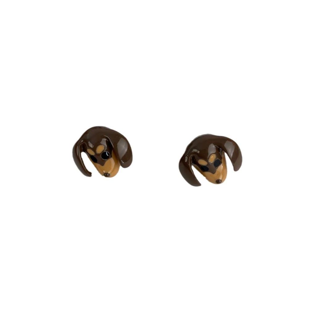 Cute Cartoon Dachshund Earrings for Women - Exquisite, Fashionable, and Versatile Niche Design