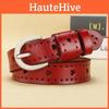 Heart Pure Shape Color Girl Leather Belt Vintage Durable Alloy Decoration Buckle