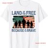 USA Flag Memorial Day Land of the Free Because Brave T Shirt Vintage Washed Breathable Top For Everyday Wear Versatile Fashion