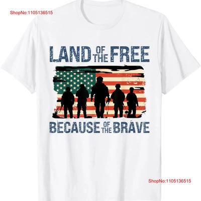 USA Flag Memorial Day Land of the Free Because Brave T Shirt  Vintage Washed Breathable Top For Everyday Wear Versatile Fashion
