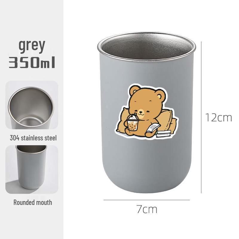 YIXI Light Luxury Stainless Steel Mouthwash Cup Set