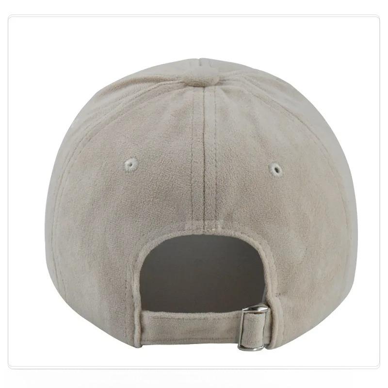 Solid Suede Retro Baseball Caps For Men Women Spring Autumn Street Snapback Hip Hop Hat Adjustable Faux Fur Sunscreen Visor Cap