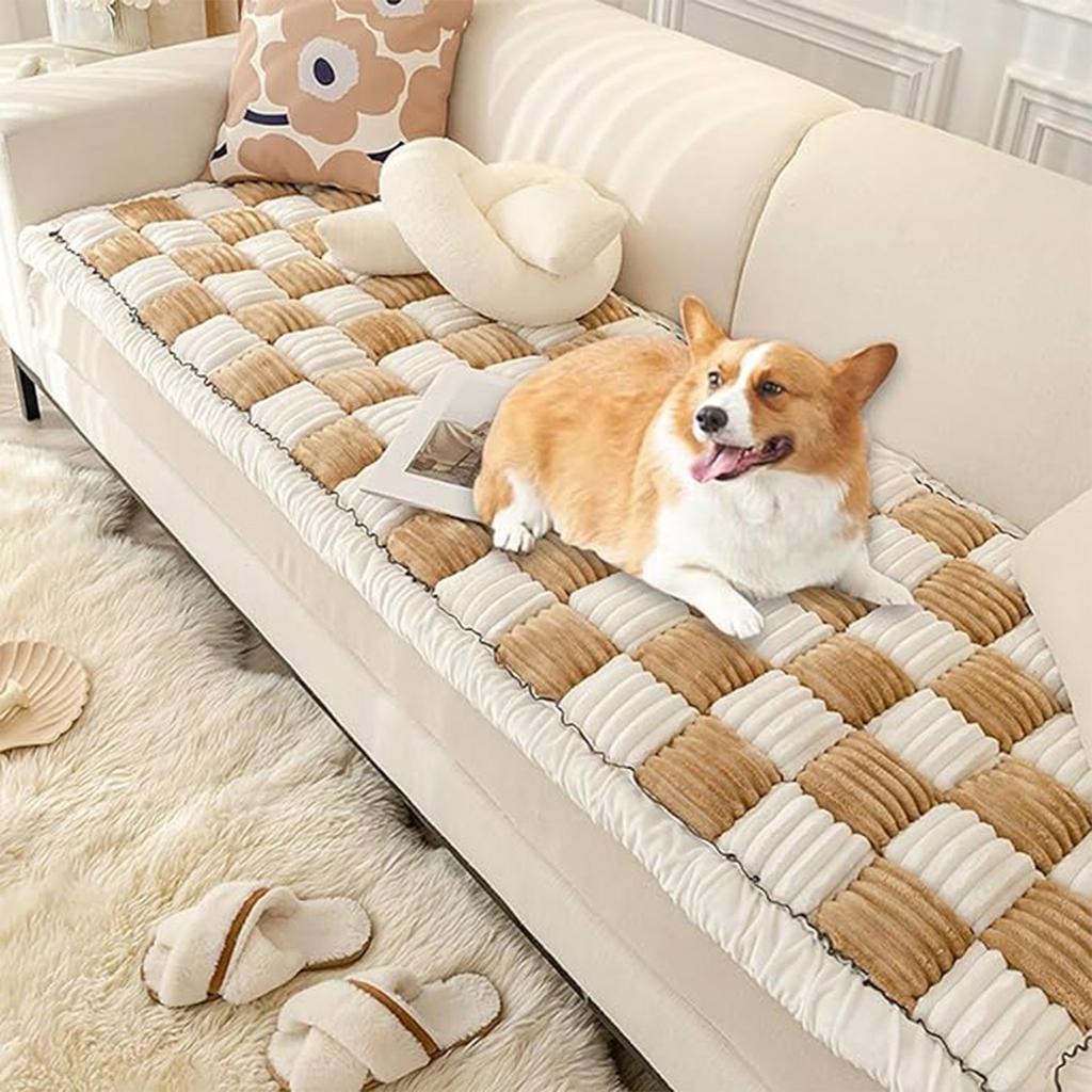 Fuzzy Couch Covers For Pet, Couch Protector For Dogs Garden Cotton Protective Couch Cover, Pet Mat Bed Couch Cover 27.6 X 70.9in